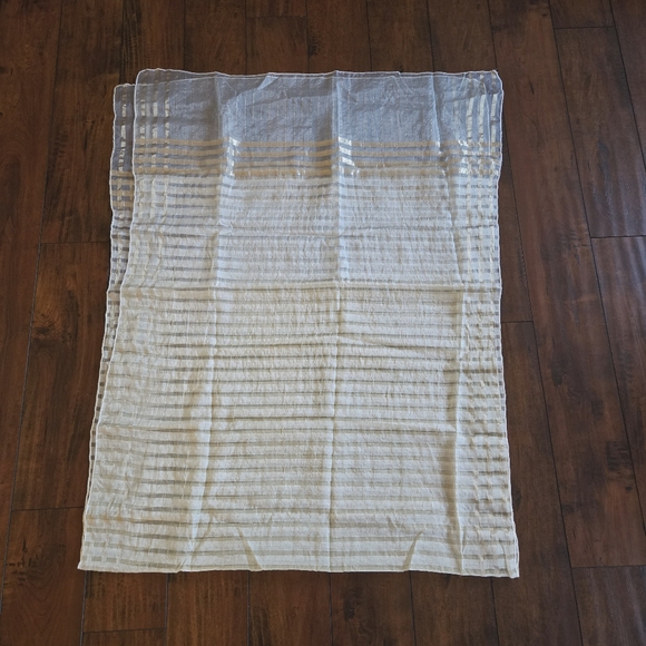 Embroidered Salwar Kameez Dupatta Long Scarf Beige Gold Organza Party Wear Dress - Picture 14 of 14